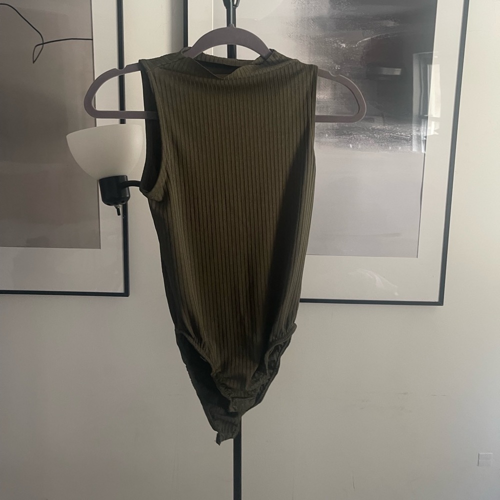 Olive Turtleneck Bodysuit